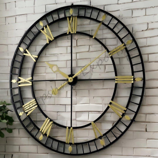Roopcasa Vintage Clock Large Size Wall Clock 5x5 Feet